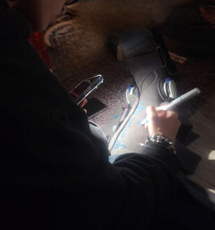 First ever picture I have of you on my phone.. you&my fractured ankle lol